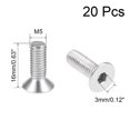 thumbnail image 2 of Unique Bargains Vis de Machine à Tête Plate M5x16mm Vis Hexagonale Intérieure Boulons de Fixation en Acier Inoxydable 304 20 Pcs, 2 of 3