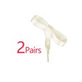 thumbnail image 3 of INSPIRE CHIC Unisex Solid Color Flat 0.4'' Wide Ribbon Shoelaces 2 Pairs 80cm/31.5" Beige, 3 of 6