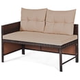 thumbnail image 4 of Costway 3PCS Patio Wicker Rattan Sofa Set Outdoor Sectional Conversation Set Garden Lawn, 4 of 6