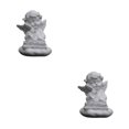 thumbnail image 3 of Baohd Gracieuse Résine Fille Ange Figurine Statue Décoratif Bureau Accent Écriture Pensée 2Set, 3 of 6