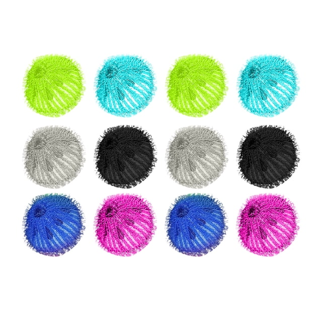 TIMIFIS Laundry Balls 12Pcs Hair Lint Fluff Grabbing Laundry for Washing Machine Wash Ball Cleaning Washing Machine