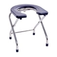 thumbnail image 3 of TISHITA Bathroom Toilet Seat Commode Stool Strong Load Capacity Comfortable Non-Slip Pad Black 38cm High, 3 of 8