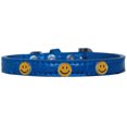 thumbnail image 1 of Happy Face Widget Croc Chien Collier Bleu Taille 12, 1 of 1