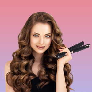 EGNMCR 360 Degree Airflow Styler 2 In 1 Curling Iron Straightener Particular Profession Curling Iron With Coolings Vent Lockable Hair Style Straightening Irons