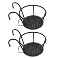 thumbnail image 2 of Hanging Railing Plant Holder,2pcs Hanging Planters Basket Flower Pot Holder Hanging Planters Basket User-Friendly Design, 2 of 14