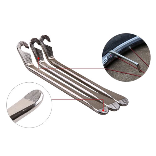 Agiferg 3pcs Steel Curved Tyre Tire Lever Repair Tools Bicycle Tire Repair Tools