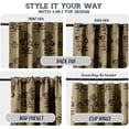 thumbnail image 3 of Vargottam Cotton Rod Pocket/Back Tab Curtains - 96" Floor-Length Drapes for Long Doors or Large Windows - Light Filtering, 3-in-1 Header - Set of 2, 52"x96" - Block Floral Design (Brown), 3 of 8