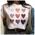 thumbnail image 2 of Leutsin T-shirt Décontracté à Manches Courtes pour Femmes, Col Rond Imprimé, Ample, 2 of 8