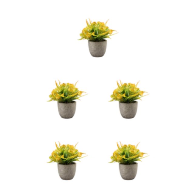 Decodeary Green Eco-friendly Artificial Money Tree In Pot Long-lasting Durability Realistic Appearance orange rose 5Set