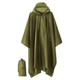 thumbnail image 3 of lionlar Poncho de Pluie à Capuche Imperméable Réutilisable avec Poche Veste à Manches Longues pour Extérieur Vert, 3 of 9