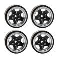 thumbnail image 1 of Milaget 4 Pieces 1.3 Inches Beadlock Wheel Rim for FMS Ascent-18 1: 18 RC Car Sturdy Black, 1 of 9