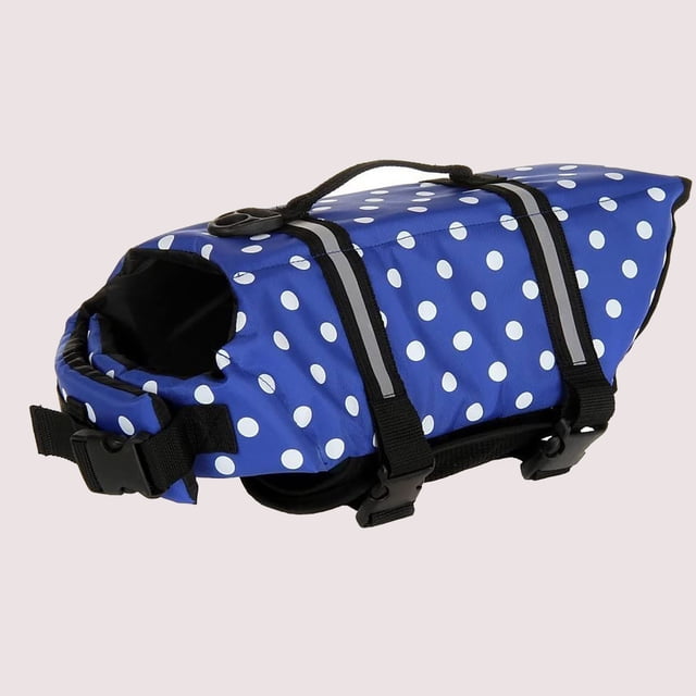 LSLJS Large Small Dog High Buoyancy Reflective Stripes Adjustable Life Jacket Swimsuit, Dog Birthday Party Supplies, Pet Clothes