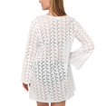 thumbnail image 5 of Dotti Peuplier Ciels Coton Cloche Manches Tunique Cover-Up, Grand, Blanc, 5 of 5