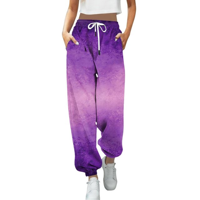 Nouveau Pantalon Décontracté Mode Impression 3D pour Femmes Taille Haute à Cordon