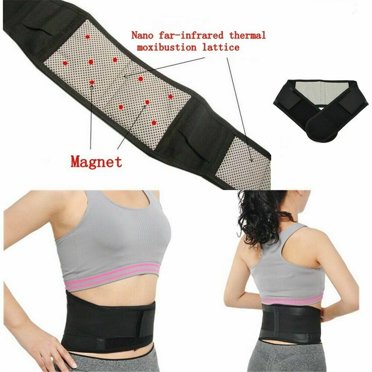 EYIIYE Ceinture de Soutien Dorsale Lombaire Taille Basse Magnétique Soulagement de la Douleur Ajuster Tondeuse