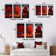 thumbnail image 4 of Designart « Majestueux Arbre Rouge Capturé en Photographie de Nature » Arbres de Paysage Ensemble d'Art Mural Encadré de 3 - Ensemble de Cadres Arbres Rouges pour Déco de Bureau, 4 of 6