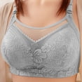 thumbnail image 2 of FhsagQ Bra Bras for Women Plus Size with Robe Women's Large Size without Steel Rings Comfortable and Breathable Gathered Lace Lingerie Large Chest Small Women's Bra Light Gray 46, 2 of 4