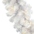 thumbnail image 2 of Vickerman Crystal White Spruce Artificial 9" Pre Lit Christmas Garland, 2 of 2