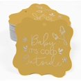 thumbnail image 2 of Inkdotpot Real Silver Foil Baby It's Cold Outside Baby Shower Tags Favor Bracket Shape Hang Pack Of 100 Paper Tags, 2 of 6