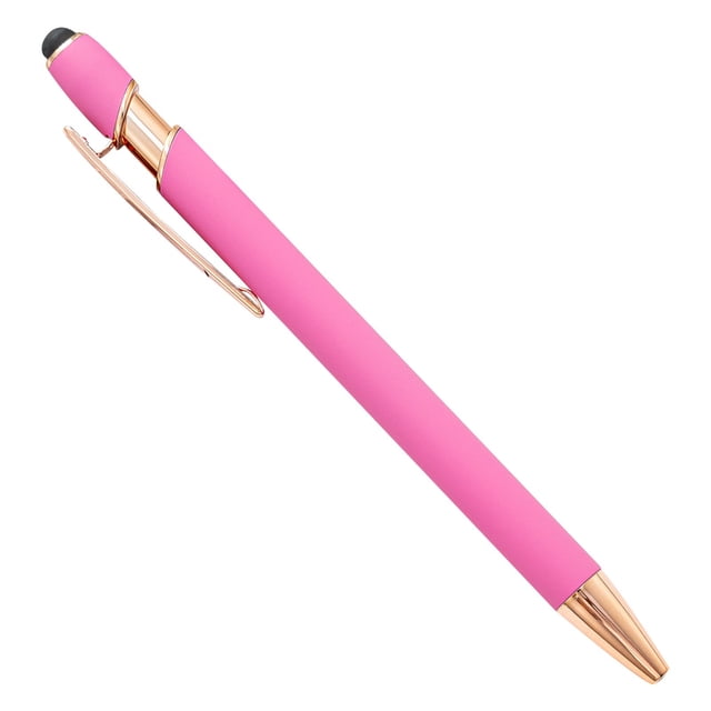 ZTTD 1 Pcs Ballpoint Pens, Fine Point Smooth Writing Pens, Soft Touch Pens For Writing Journaling Taking Notes Office Home (Hot Pink)