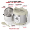 thumbnail image 2 of Starfrit Low-Carb Rice Cooker 14-Cup, Reduces Carbs Up To 30%, 7 Preset Functions, Steamer Basket, Non-Stick Pot, Easy Clean, Healthy Cooking, Rice Brown White Soup Steam Slow Cook, 2 of 10