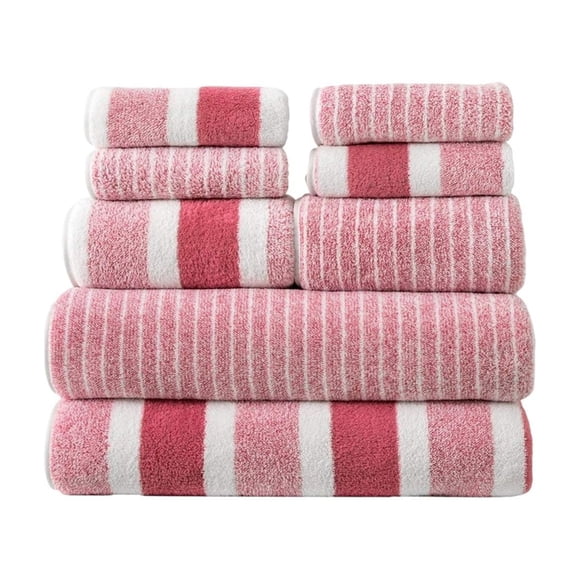 8 Piece Striped Towel Set Absorbent Bathroom Towels 2 Bath Towels 2 Hand Towels 4 Towels Home Bathroom Hotel And Spa Salon Towels Bathroom Supplies Towel