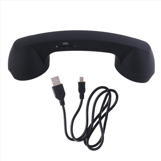 Combiné Téléphonique Rétro Sans Fil et Combinés Téléphoniques Filaires Récepteurs Écouteurs pour Téléphone Mobile,1 x Combiné Téléphonique Rétro,Noir