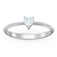thumbnail image 2 of Bague Pierre de Naissance en Forme de Cœur - Aigue-Marine (Mars), 2 of 6