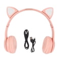 thumbnail image 2 of Headset, Foldable  Cat Ear Headset Support Memory Card, Cute Headphone With LED Light For Phone Laptop, 2 of 8