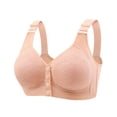 thumbnail image 1 of Sentmoon Nursing Bras for Breastfeeding No Underwire Push up Seamless Bras for Women Adjustable Strap Full Coverage Front Closure Breathable Oversize Solid Everyday Bras for Home Leisure Red XXXL, 1 of 5