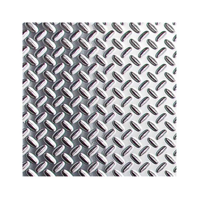 Fasade Diamond Plate Brushed Aluminum Wall Panel Sample 12" x 12"