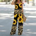 thumbnail image 2 of Mikilon Ensemble Stylé pour Femme 2 Pcs Décontracté Ample Imprimé Gilet Pantalon Long Sans Manches Col Rond Haut/chemise Ensemble Jaune m, 2 of 5