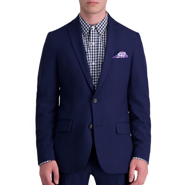 Haggar Smart Wash Repreve Suit Separate Jacket, Short, Midnight 40