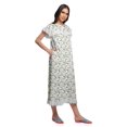 thumbnail image 3 of Moomaya Chemise de Nuit à Manches Courtes pour Femmes, en Coton Imprimé, 3 of 6