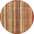 thumbnail image 1 of Ahgly Company Indoor Round Abstract Metallic Gold Abstract Area Rugs, 4' Round, 1 of 6