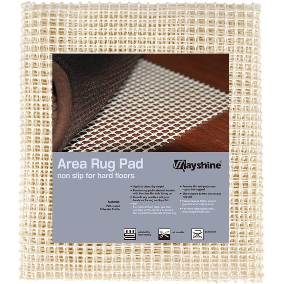 Non Slip Area Rug Gripper 4x6 Feet, Rug Gripper for Hardwood Floors, Laminate, Vinyl, Stone & Tile, Anti Slip Area Rug Pad for Under Rugs