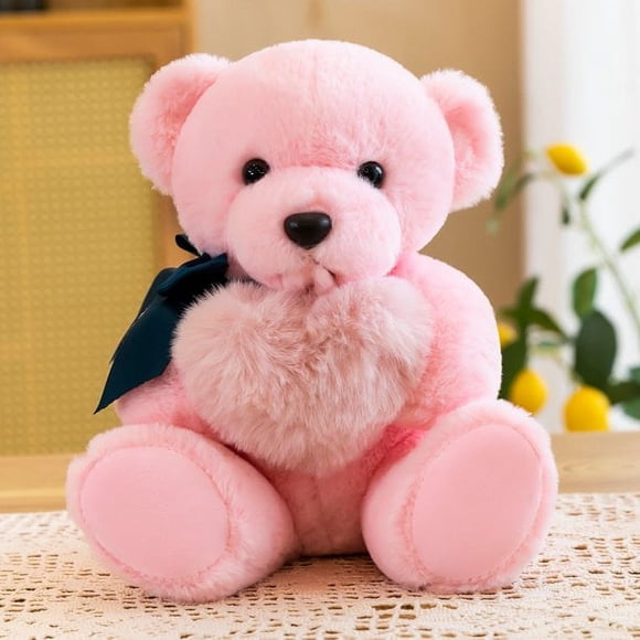 Jouet Cartoon Ourson Câlin Poupée Ours en Peluche Poupée en Peluche Rose 30 cm