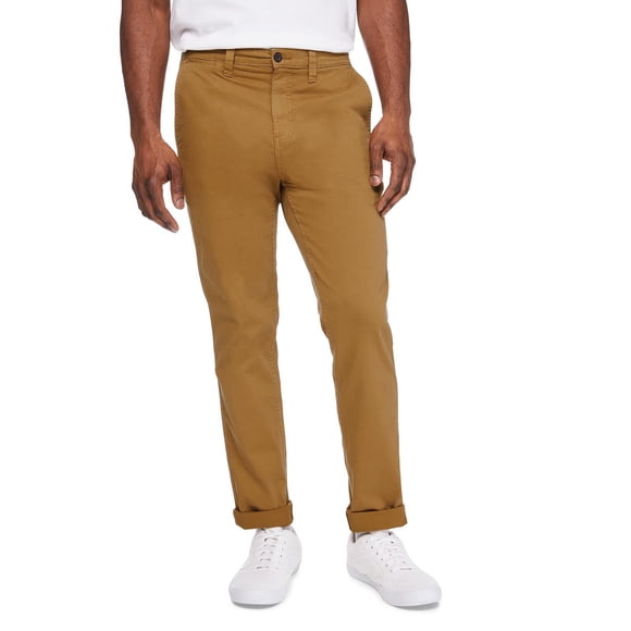 George Men's Slim Straight Cotton Chino Pant