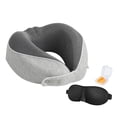 thumbnail image 3 of Sentmoon Neck Pillow for Travel Travel Pillows Neck Pillow for Traveling 4pc Set Travel Pillow Memories Foam Travel Neck Pillow with Eye Mask Earplugs Storage Bag for Plane Car Home Recliner Use, 3 of 7