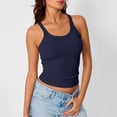 thumbnail image 4 of ohmzyzo Womens Workout Tank Tops V Neck Racerback Going Out Crop 2025 Trendy Top Summer Sleeveless Ribbed Camisole, 4 of 7