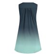 thumbnail image 3 of Dvkptbk Robe d'Été Décontractée pour Femme 2024 à Col Rond, Manches Courtes, à Blocs de Couleur, Robe de Plage Boutonnée, Ourlet Évasé, Fluide, Plissée, T-Shirt, Midi, Courte, 3 of 4