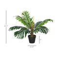thumbnail image 3 of Outsunny 2FT Artificial Tropical Palm Tree Faux Plant with Lifelike Leaves, 3 of 10