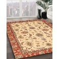 thumbnail image 2 of Ahgly Company Tapis d'Intérieur Carrés Abstraits Rouges Orientaux, 8 Pieds Carré, 2 of 6
