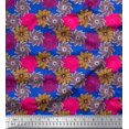 thumbnail image 1 of Soimoi polyester Crepe Fabric Flower Artistic Print Sewing Fabric Yard 42 Inch Wide, 1 of 3