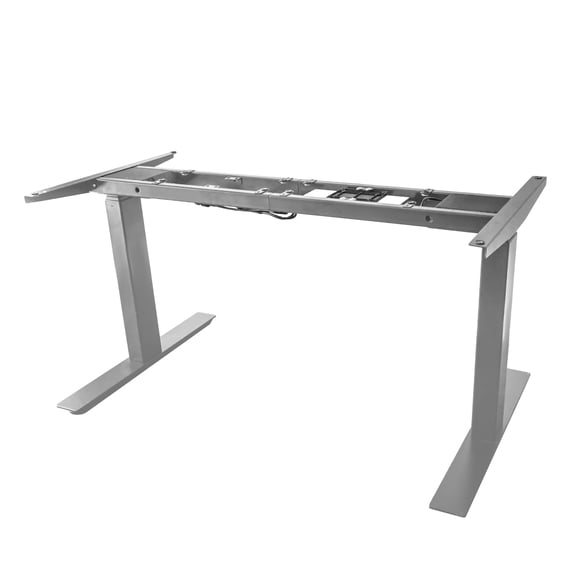 AnthroDesk Programmable Dual Motor Electric Sit Stand Desk (Grey Frame)