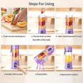 thumbnail image 4 of Mini - Portable Citrus Juicer USB Electric Mixer Purple 23*7.5cm, 4 of 5