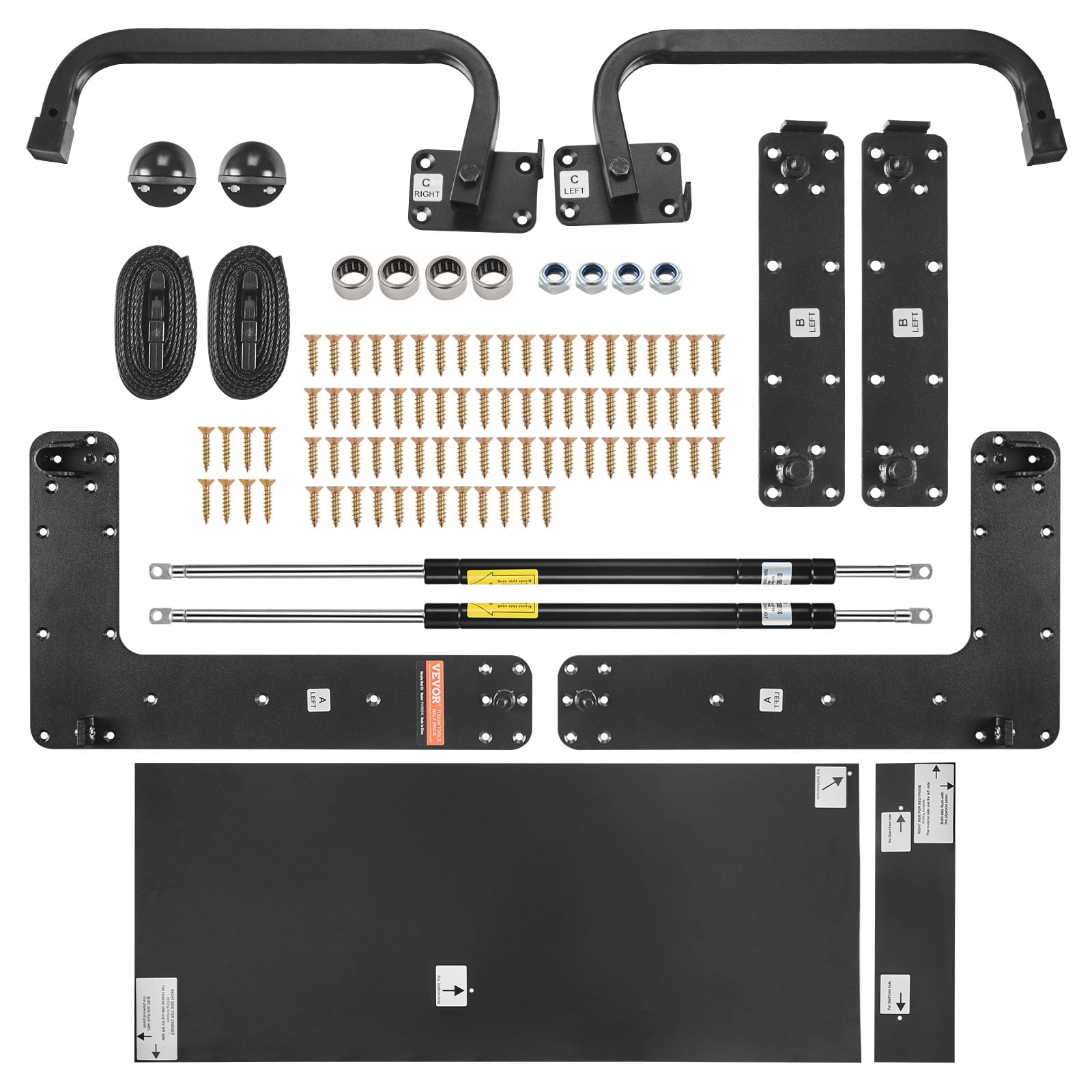 VEVOR Trousse de Lit Escamotable Format Double Vertical de Luxe Bricolage Quincaillerie de Lit Mural Pliant