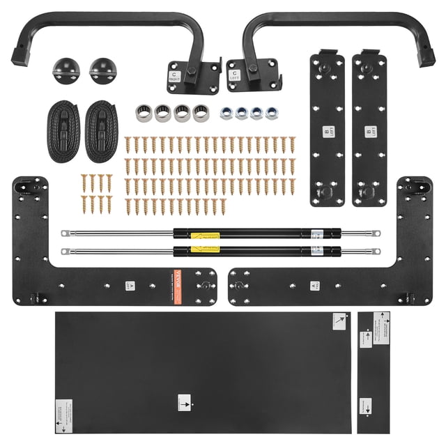 VEVOR Trousse de Lit Escamotable Format Simple Vertical de Luxe Bricolage Quincaillerie de Lit Mural Pliant