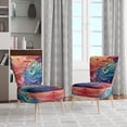 thumbnail image 2 of Designart "Radiant Spectrum Opt Art painting I" Multi-Color Abstract Upholstered Accent Chair - Modern Arm Chair For Bedroom, 2 of 7