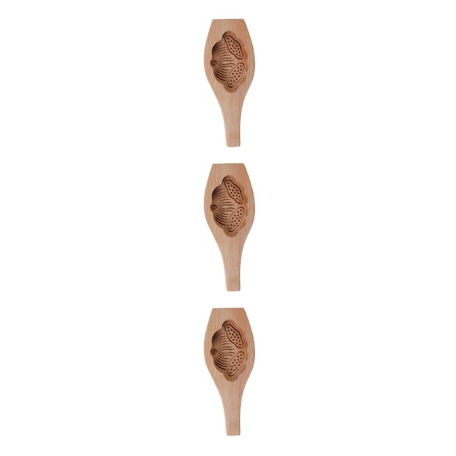 kurtrusly Moule à Gâteau en Bois, Moule à Biscuits au Chocolat, Outil de Cuisson Réutilisable et Lavable, Gadget de Cuisine, Type 2 3Ensemble